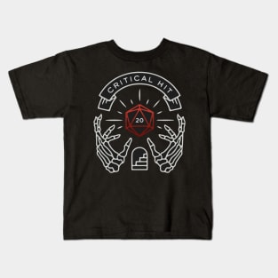 Critical Hit D20 DnD Natural 20 Print Kids T-Shirt